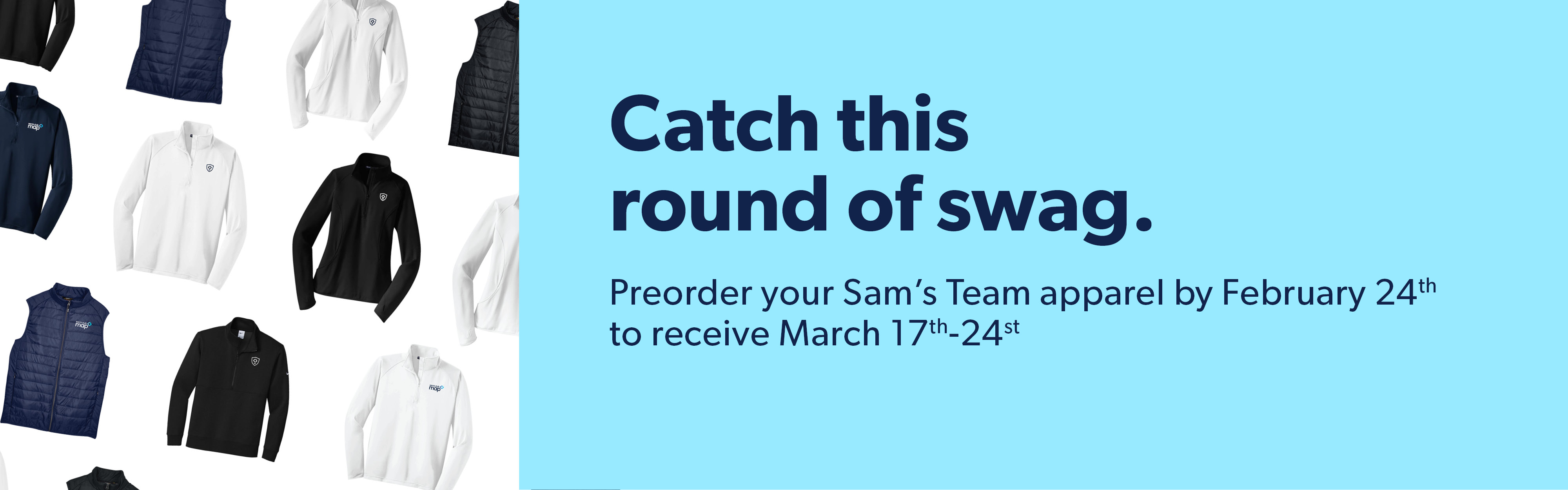 Catch this round of swag - Order by February 24